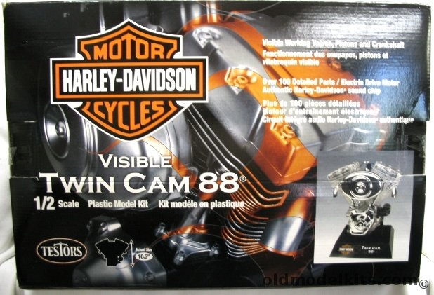 Testors 1/2 Harley Davidson Visible Twin Cam 88 Motorized Engine, 460 plastic model kit